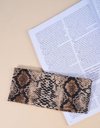 Пов'язка на голову з анімалістичним принтом | 264409-12-XX - A-SHOP