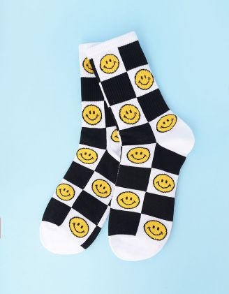 Шкарпетки з принтом смайликів | 252076-19-XX - A-SHOP