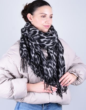 Шарф на шию з леопардовим принтом | 261577-11-XX - A-SHOP