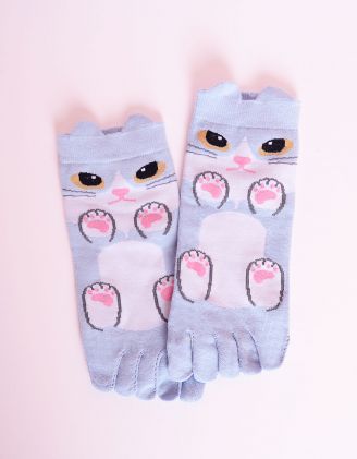 Шкарпетки з принтом кішки | 254055-18-XX - A-SHOP