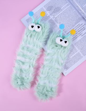 Шкарпетки хутряні смугасті з очима | 263542-37-XX - A-SHOP