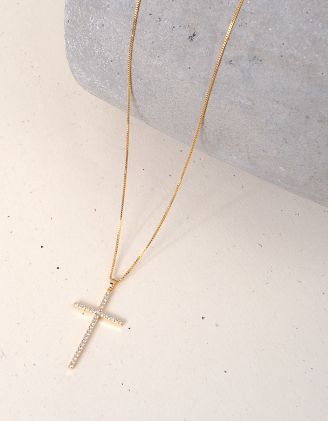 Підвіска на шию з кулоном у вигляді хреста | 253631-08-XX - A-SHOP