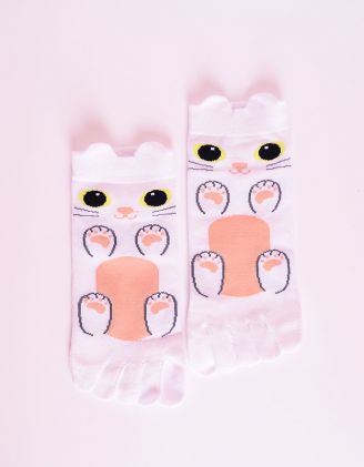 Шкарпетки з принтом кішки | 254055-01-XX - A-SHOP
