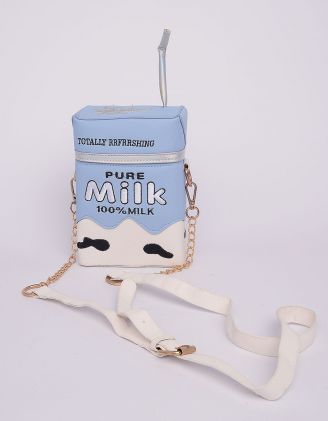 Сумка на довгому ланцюжку у вигляді пака молока | 250117-18-XX - A-SHOP