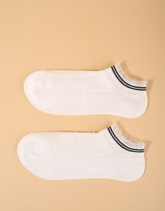 Шкарпетки короткі з рюшами із фатину | 260047-01-71 - A-SHOP
