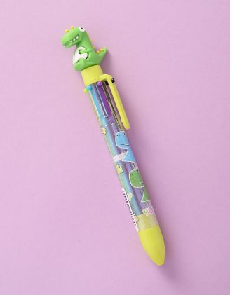 Ручка багатокольорова з динозавром | 251206-20-XX - A-SHOP