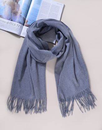 Палантин однотонний з китицями | 241857-11-XX - A-SHOP