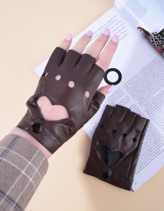 Мітенки з перфорацією у вигляді серця | 254514-12-XX - A-SHOP