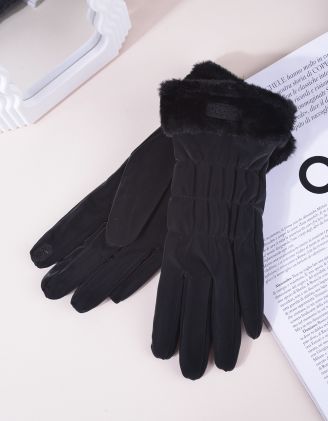 Рукавички  стьобані з хутром | 264328-02-XX - A-SHOP