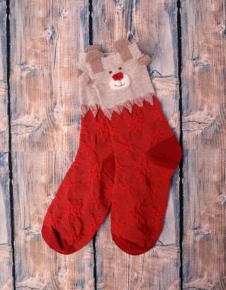 шкарпетки новорічні з ведмедиками | 239517-27-XX - A-SHOP