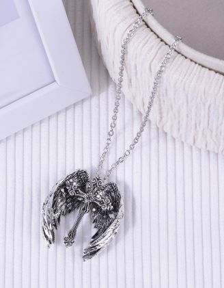 Підвіска на шию з кулоном у вигляді хреста з крилами | 264701-10-XX - A-SHOP