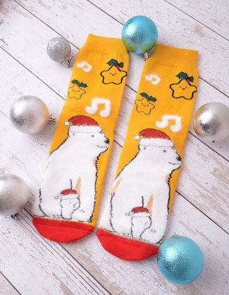Шкарпетки з новорічним принтом | 258423-19-71 - A-SHOP