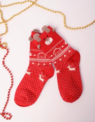 шкарпетки новорічні з ведмедиками | 239517-15-XX - A-SHOP