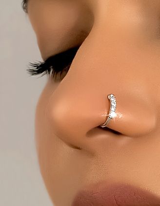 Сережка обманка зі стразами | 266668-05-XX - A-SHOP