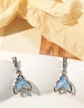 Сережки у вигляді хвоста русалоньки | 261737-64-XX - A-SHOP