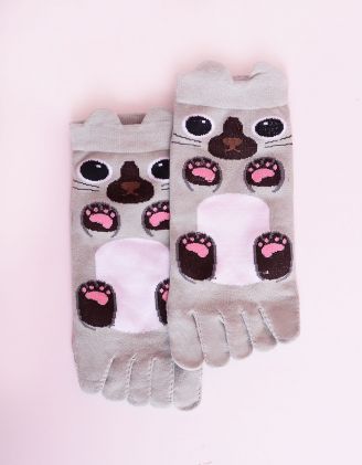 Шкарпетки з принтом кішки | 254055-29-XX - A-SHOP