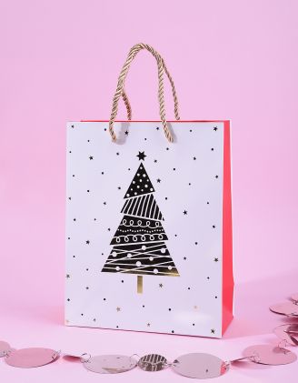Пакет подарунковий 18 х 23 х 8см з різдвяним принтом | 266431-42-XX - A-SHOP