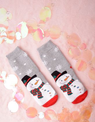 Шкарпетки з новорічним принтом | 258423-11-71 - A-SHOP