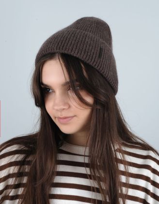 Шапка ковпак з фурнітурою на відвороті | 257049-12-XX - A-SHOP