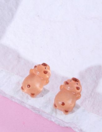 Сережки пусети у вигляді капібари | 263431-12-XX - A-SHOP