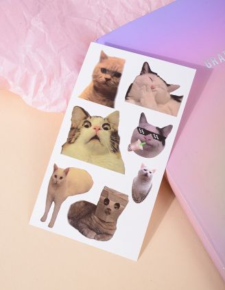 Татуювання тимчасове з зображенням котика | 266250-21-XX - A-SHOP