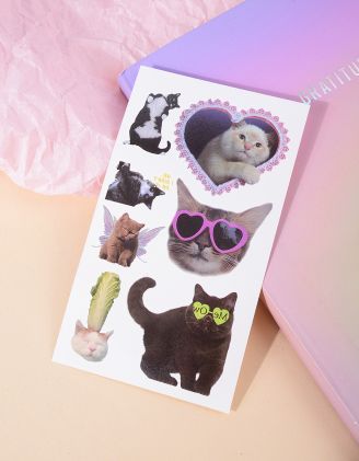 Татуювання тимчасове з зображенням котика | 266250-17-XX - A-SHOP