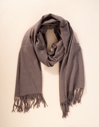 Палантин однотонний з китицями | 241857-34-XX - A-SHOP