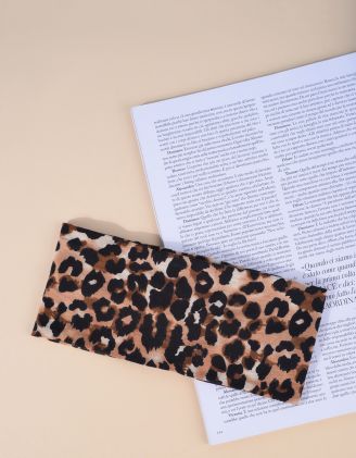 Пов'язка на голову з анімалістичним принтом | 264409-33-XX - A-SHOP