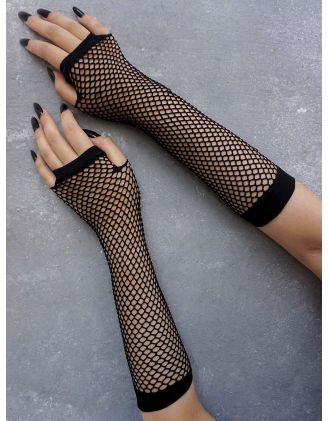 Рукавиці мітенки високі у сітку | 255371-02-XX - A-SHOP