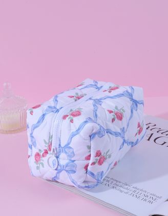 Косметичка із зображенням бантів та квітів | 261640-18-XX - A-SHOP