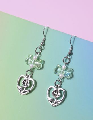 Сережки довгі з бантом | 262498-20-XX - A-SHOP