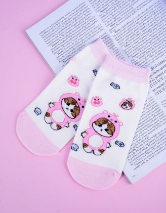 Шкарпетки з принтом киці | 265622-14-XX - A-SHOP