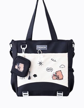 Сумка шопер з принтом капібари на монетниці | 266408-02-XX - A-SHOP