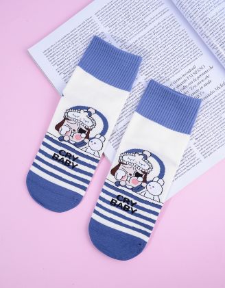 Шкарпетки з принтом персонажа Crybaby | 265624-01-XX - A-SHOP