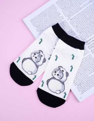 Шкарпетки з принтом киці | 265622-02-XX - A-SHOP