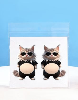 Наліпка сквіш антистрес у вигляді кота | 267785-28-XX - A-SHOP