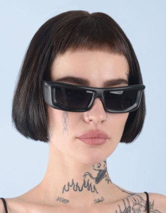 Окуляри сонцезахисні вузькі з масивною оправою | 258449-02-XX - A-SHOP