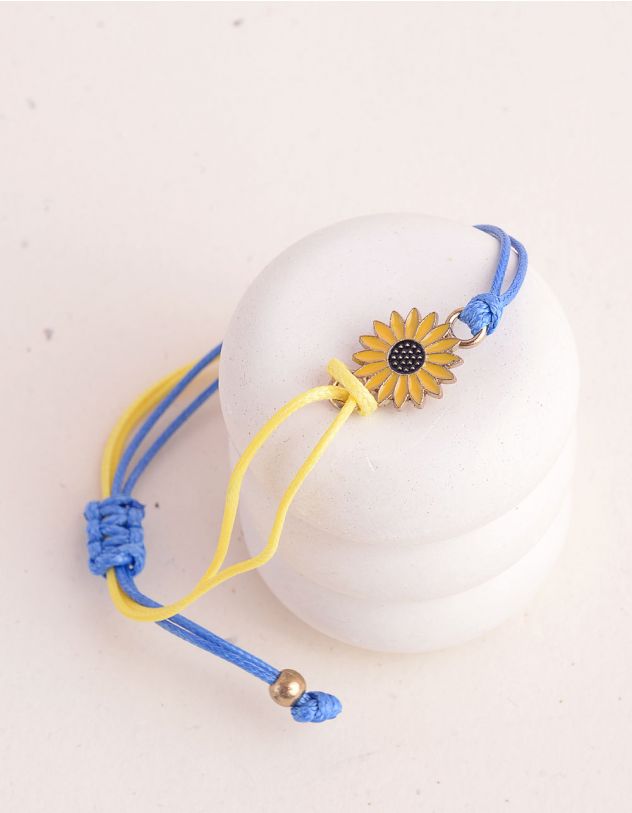 Браслет на руку плетений з квіткою | 254838-21-XX - A-SHOP