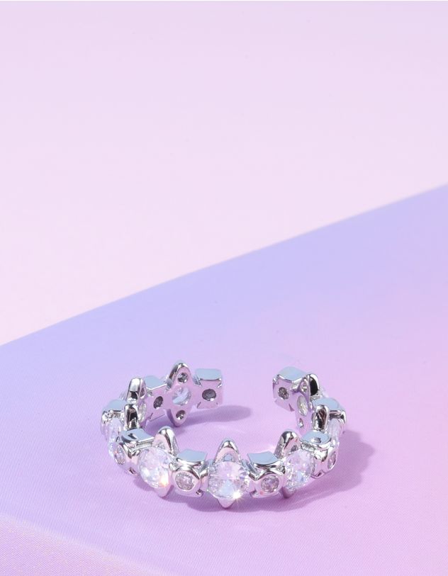 Кільце декороване стразами | 262295-05-37 - A-SHOP