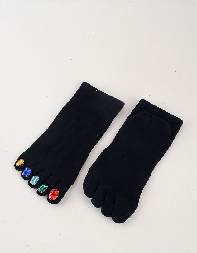 Шкарпетки зі стразами на пальцях | 254895-02-XX - A-SHOP