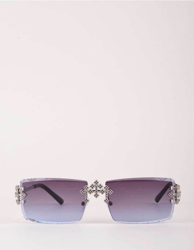 Окуляри сонцезахисні прямокутні з хрестом | 265967-13-XX - A-SHOP