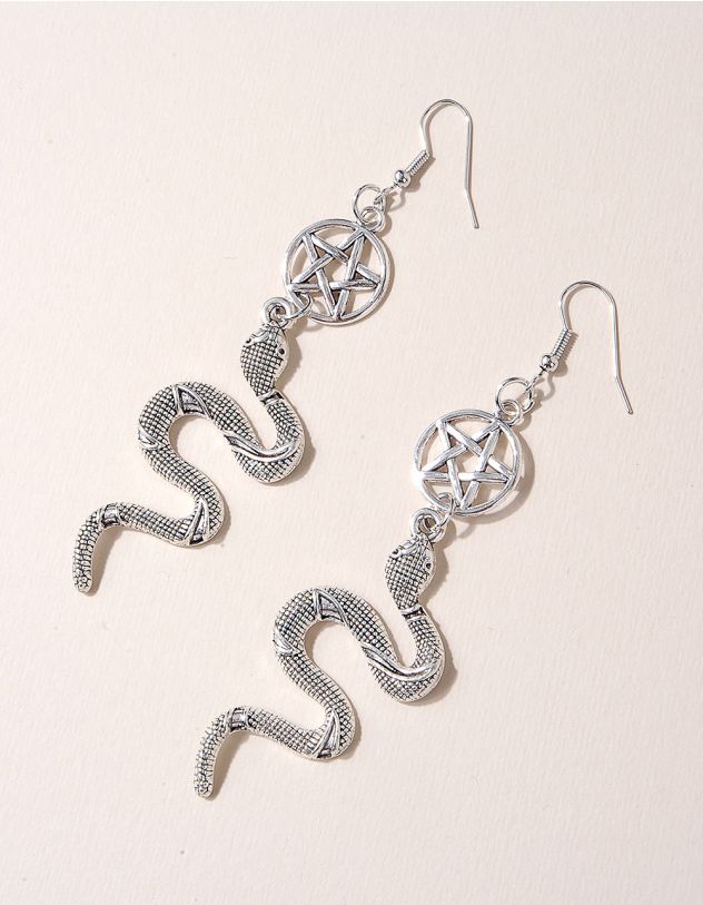 Сережки у вигляді змії з зіркою | 254808-05-XX - A-SHOP