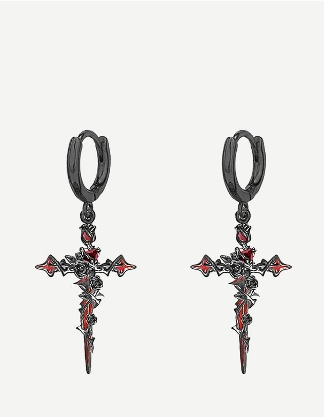 Сережки у вигляді хреста | 264087-02-XX - A-SHOP