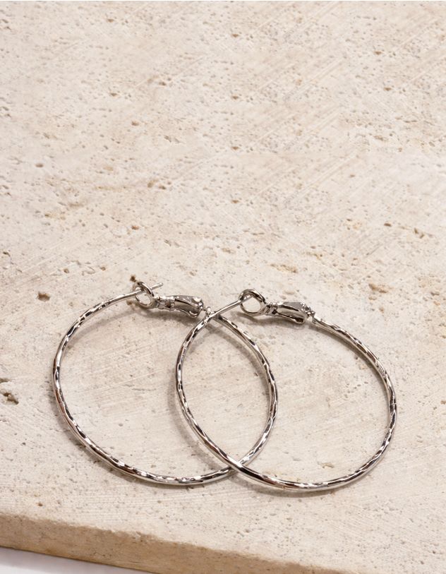 Сережки кільця з імітацією розплавленого металу | 264667-05-XX - A-SHOP