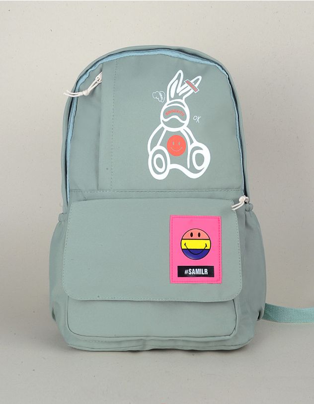 Рюкзак для міста з принтом кролика та смайлика | 255644-20-XX - A-SHOP
