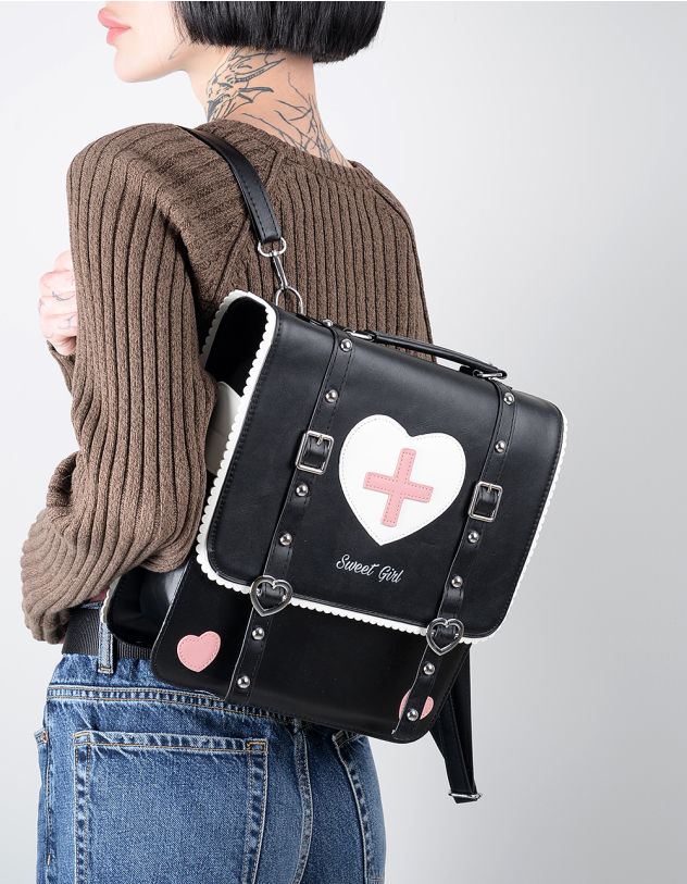 Рюкзак Lolita Style з серцями та крильцями | 258210 - A-SHOP