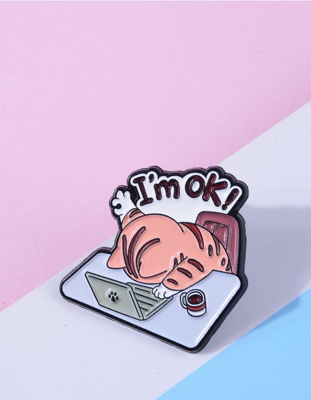 Брошка з зображенням котика | 265976-12-XX - A-SHOP