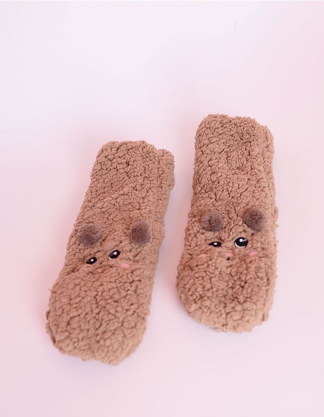 Шкарпетки з зображенням тваринки з вушками та з антиковзною поверхнею | 250230-39-XX - A-SHOP