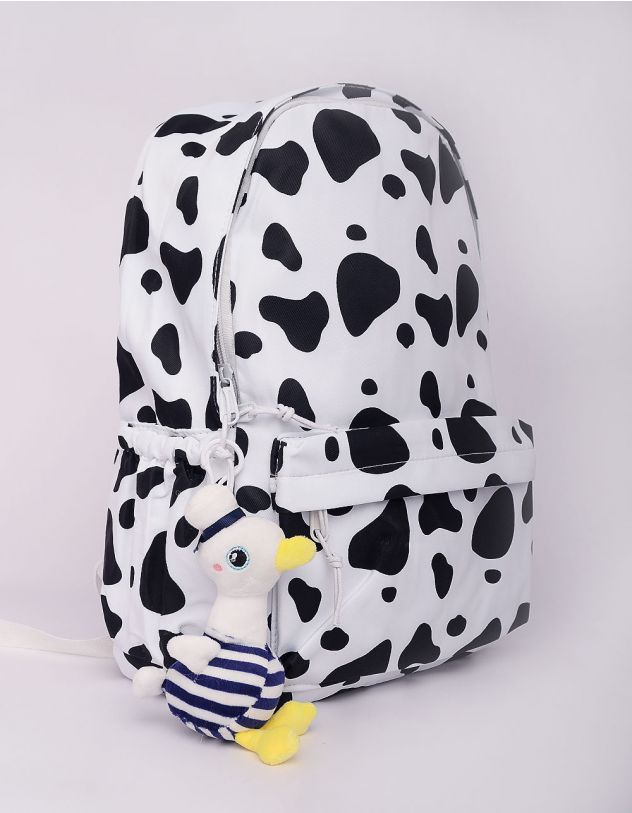 Рюкзак для міста з принтом корівки та брелоком у вигляді качки | 250364-01-XX - A-SHOP