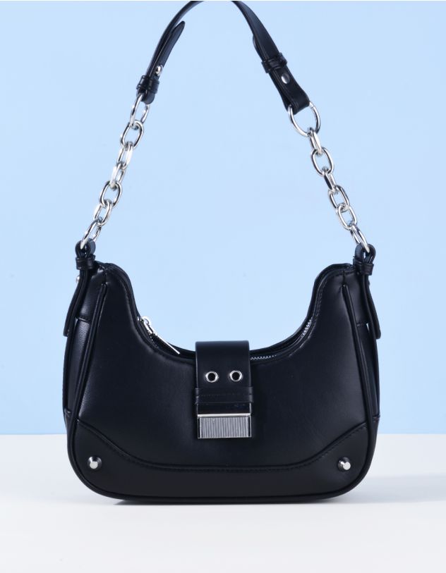 Сумка багет з ланцюжком на ручці | 262582-02-XX - A-SHOP